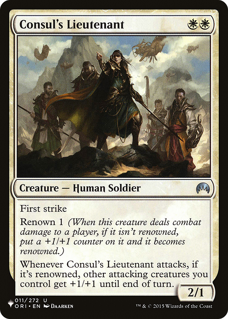 Consul's Lieutenant (LIST-ORI-11) [Mystery Booster] The List MTG Single Wizards of the Coast