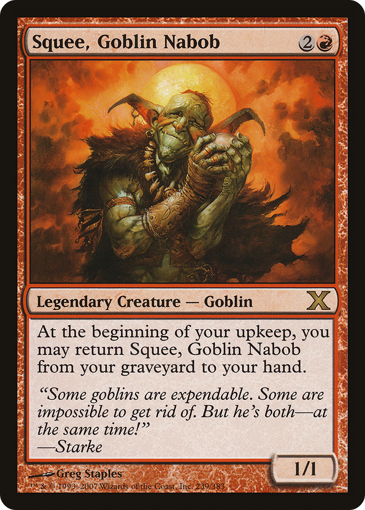 Squee, Goblin Nabob (10E-239) [Tenth Edition] Foil MTG Single Wizards of the Coast