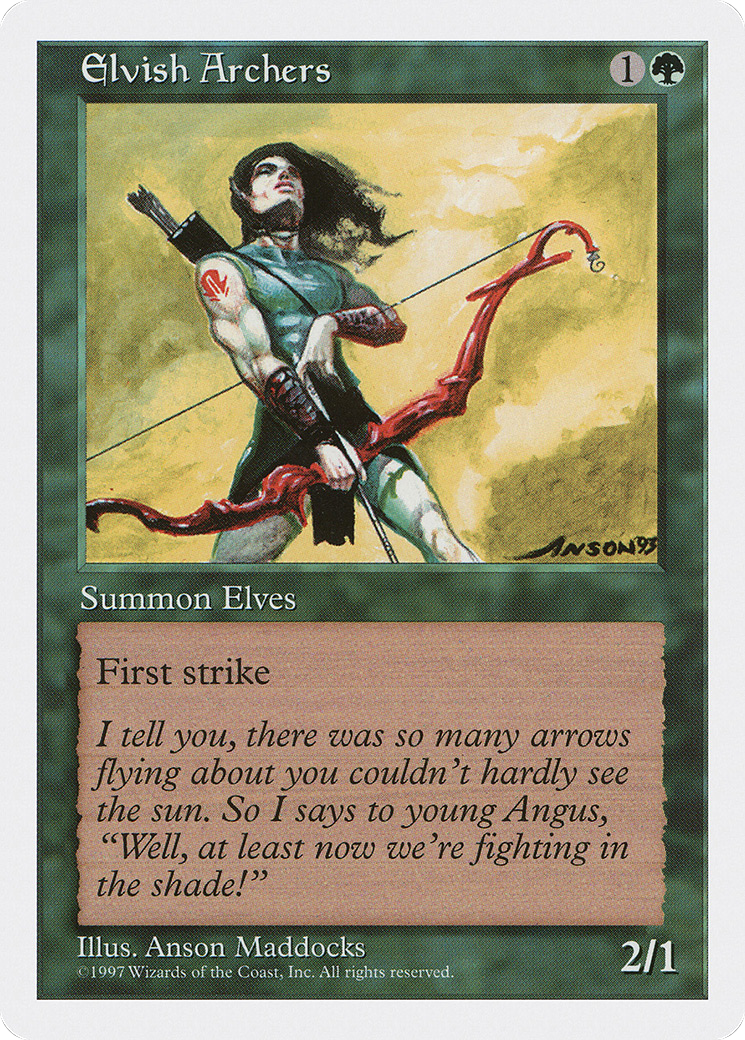 Elvish Archers (5ED-292) [Fifth Edition] MTG Single Wizards of the Coast