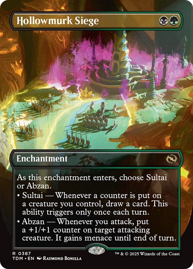 Hollowmurk Siege (Borderless) (TDM-387) [Tarkir: Dragonstorm] Foil MTG Single Wizards of the Coast