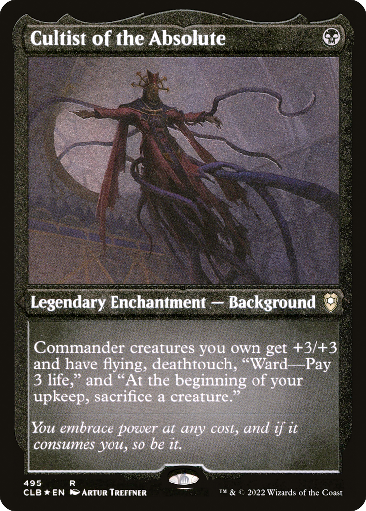 Cultist of the Absolute (CLB-495) [Commander Legends: Battle for Baldur's Gate] Etched Foil MTG Single Wizards of the Coast