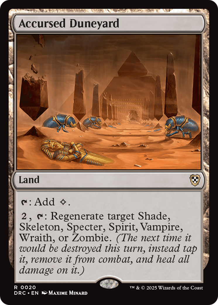 Accursed Duneyard (DRC-020) [Commander: Aetherdrift] MTG Single Wizards of the Coast