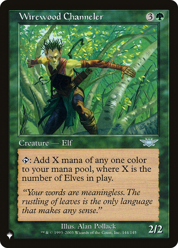 Wirewood Channeler (LIST-144/145) [Mystery Booster] The List MTG Single Wizards of the Coast
