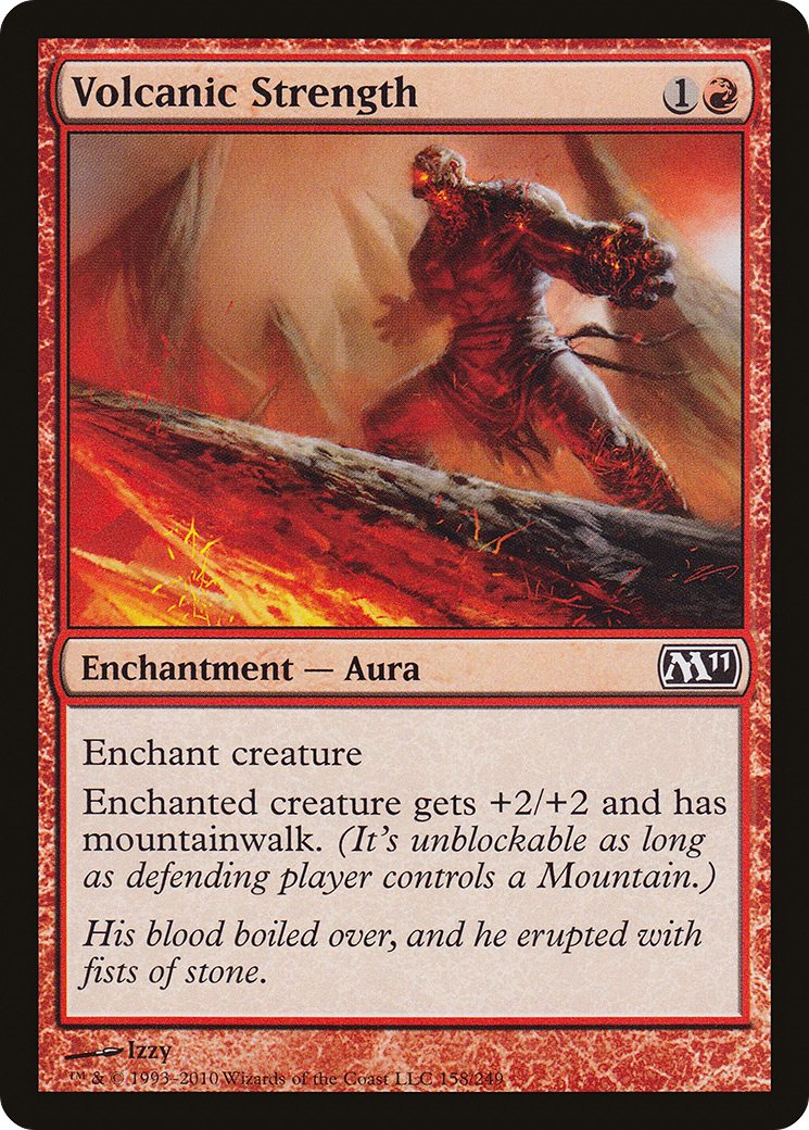 Volcanic Strength (M11-158) [Magic 2011] Foil MTG Single Wizards of the Coast