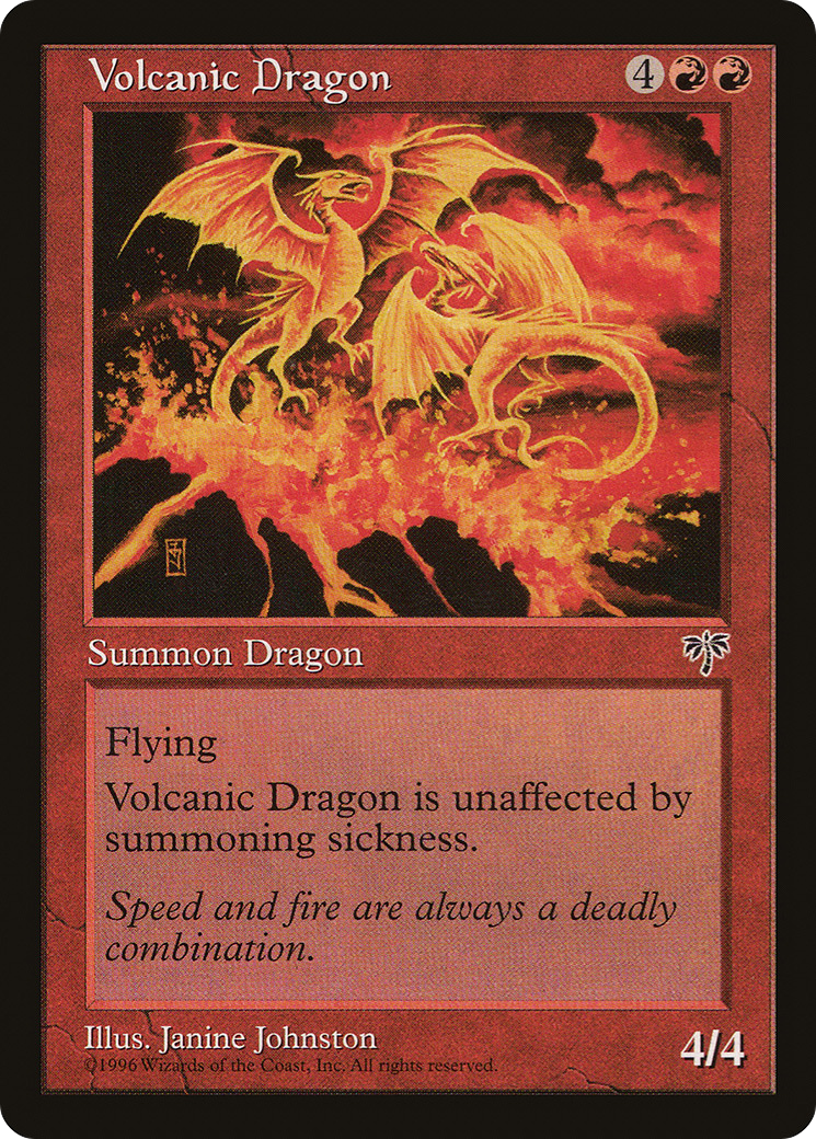 Volcanic Dragon (MIR-201) [Mirage] MTG Single Wizards of the Coast