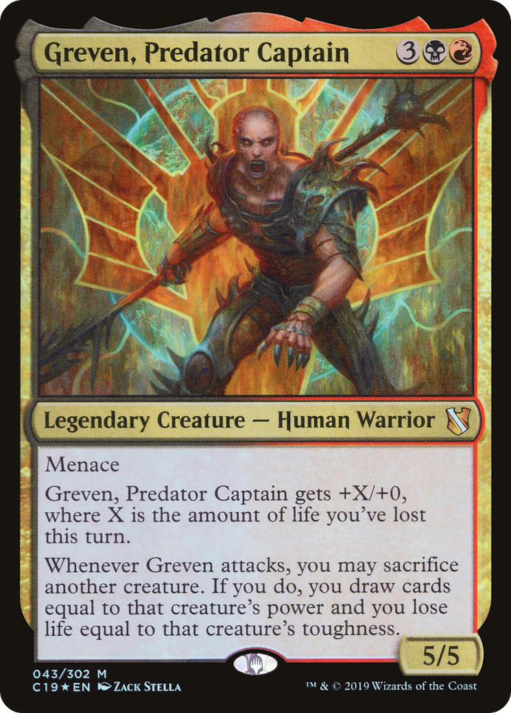 Greven, Predator Captain (C19-043) [Commander 2019] Foil MTG Single Wizards of the Coast