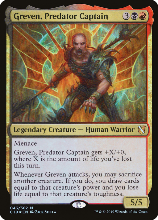 Greven, Predator Captain (C19-043) [Commander 2019] Foil MTG Single Wizards of the Coast