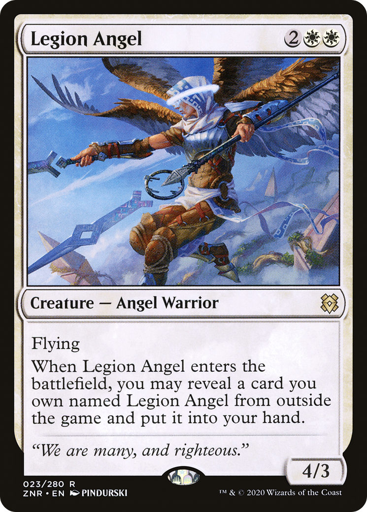 Legion Angel (ZNR-023) [Zendikar Rising] Foil MTG Single Wizards of the Coast
