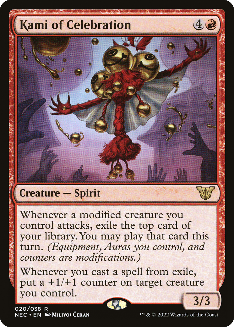 Kami of Celebration (NEC-020) [Neon Dynasty Commander] MTG Single Wizards of the Coast