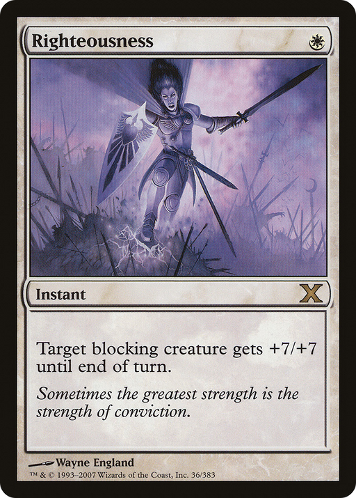 Righteousness (10E-036) [Tenth Edition] Foil MTG Single Wizards of the Coast