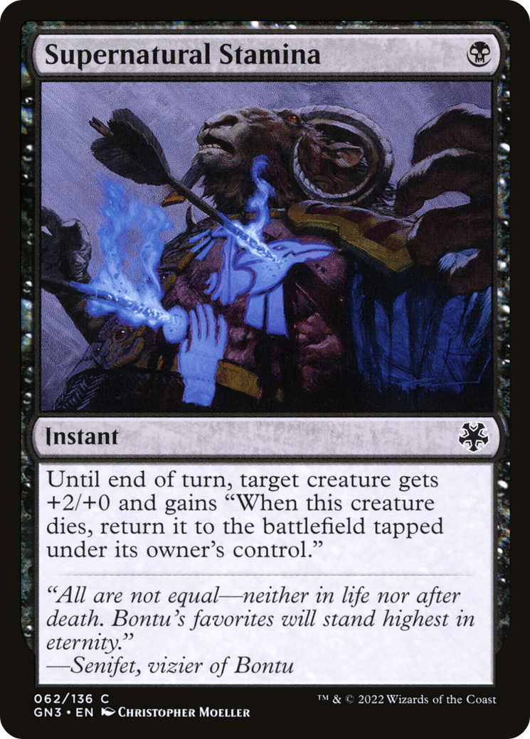Supernatural Stamina (GN3-062) [Misc] Game Night: Free-for-All MTG Single Wizards of the Coast