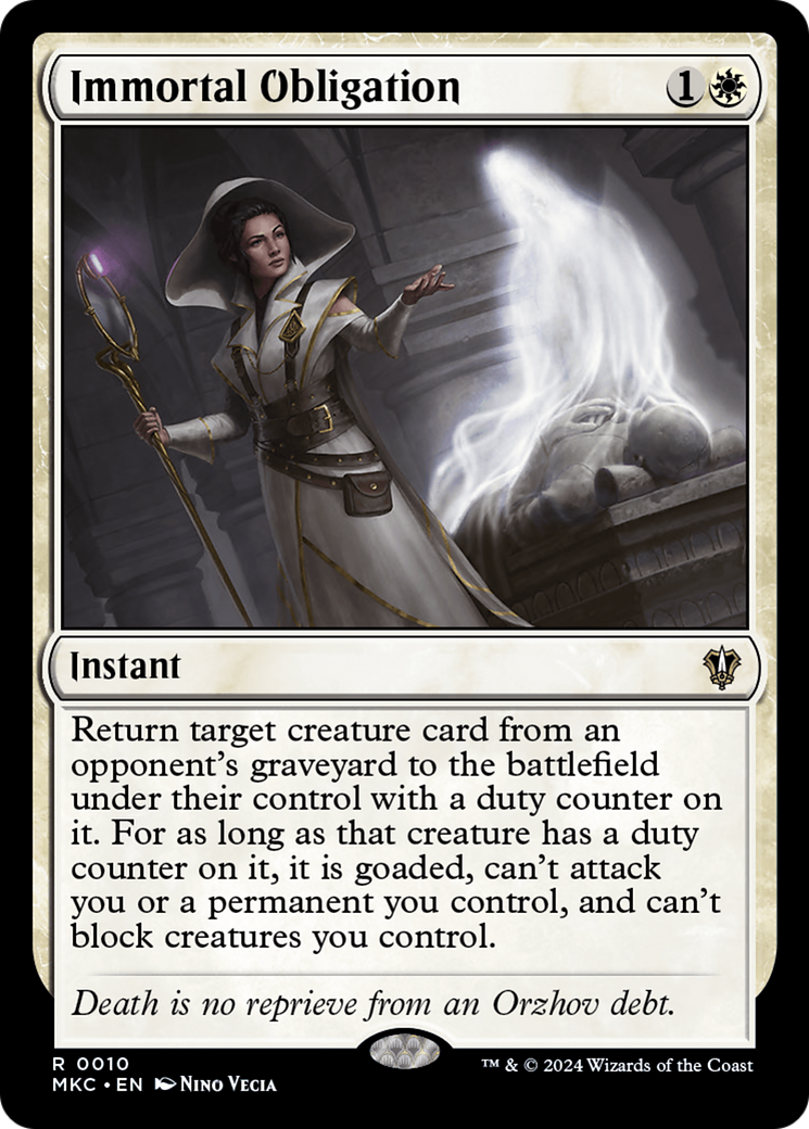 Immortal Obligation (MKC-010) [Murders at Karlov Manor Commander] MTG Single Wizards of the Coast