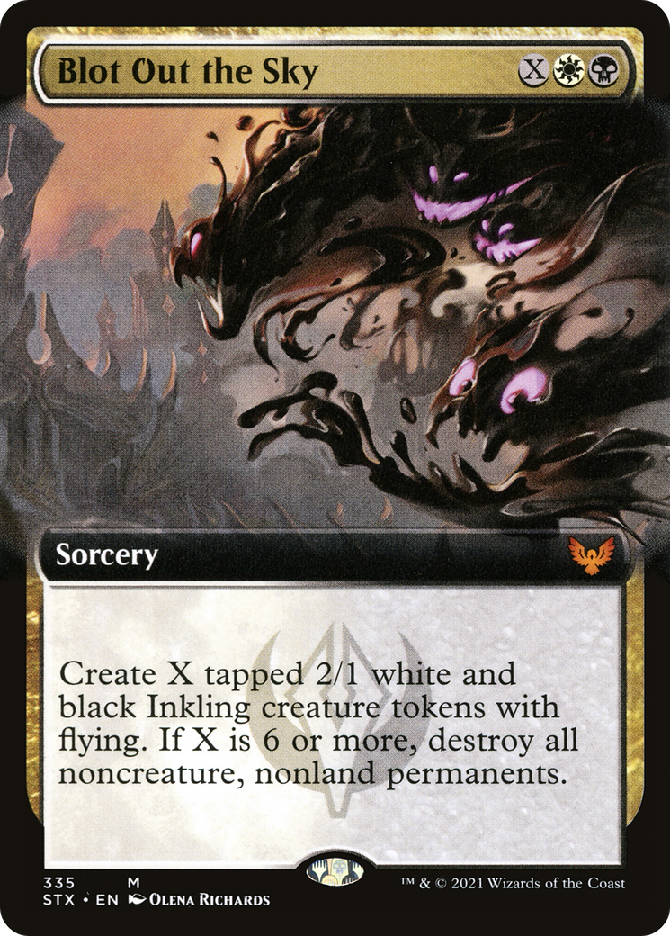Blot Out the Sky (STX-335) [Strixhaven: School of Mages] (Extended Art) Foil MTG Single Wizards of the Coast