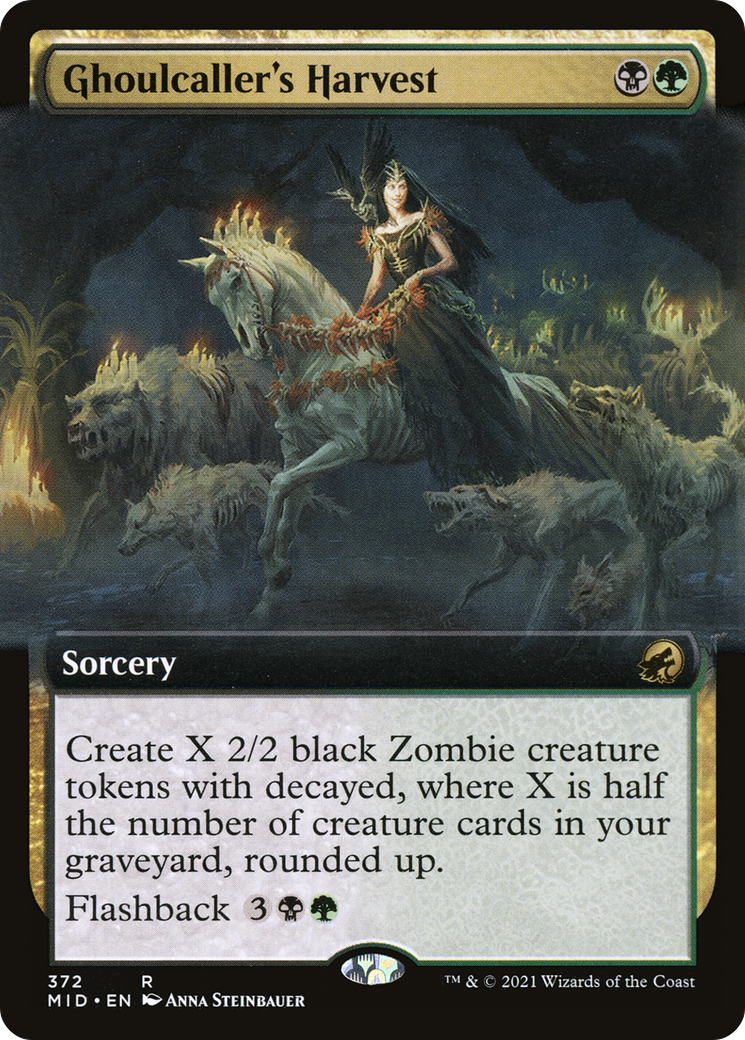 Ghoulcaller's Harvest (MID-372) [Innistrad: Midnight Hunt] (Extended Art) Foil MTG Single Wizards of the Coast