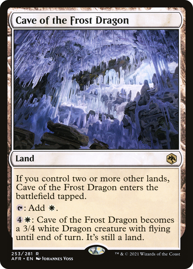Cave of the Frost Dragon (AFR-253) [Adventures in the Forgotten Realms] Foil MTG Single Wizards of the Coast