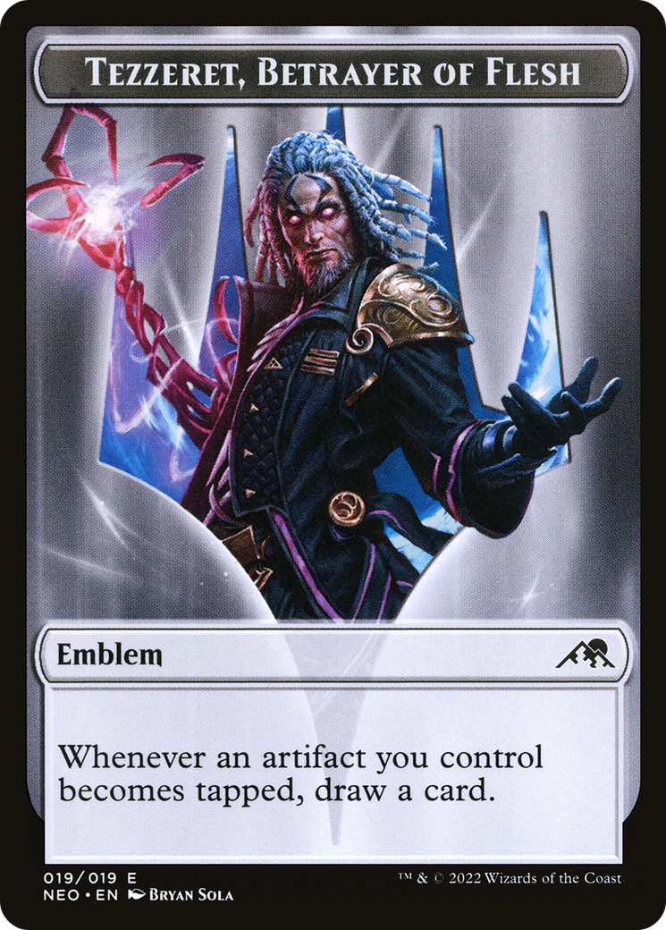 Tezzeret, Betrayer of Flesh Emblem (TNEO-019) [Tokens] Kamigawa: Neon Dynasty Tokens MTG Single Wizards of the Coast