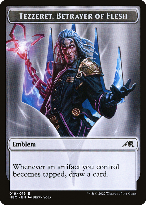 Tezzeret, Betrayer of Flesh Emblem (TNEO-019) [Tokens] Kamigawa: Neon Dynasty Tokens MTG Single Wizards of the Coast