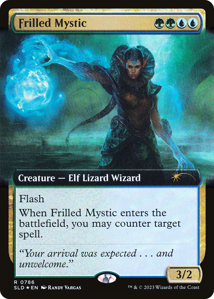 Frilled Mystic (SLD-786) [Secret Lair] Drop (Extended Art) Foil MTG Single Wizards of the Coast