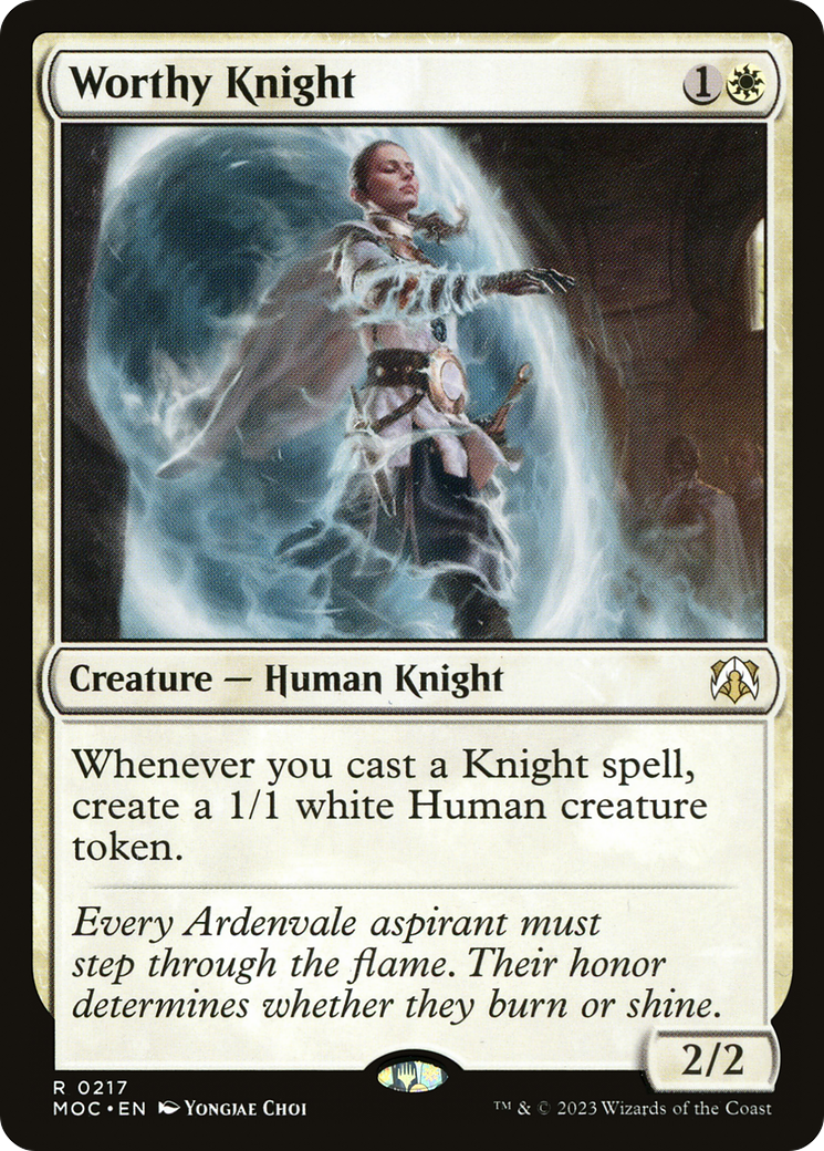 Worthy Knight (MOC-217) [March of the Machine Commander] MTG Single Wizards of the Coast