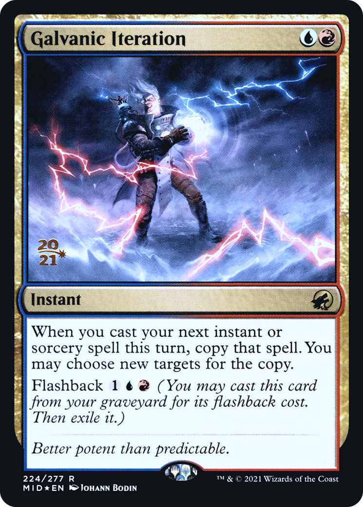 Galvanic Iteration (PRE-224) [Innistrad: Midnight Hunt Promos] Foil MTG Single Wizards of the Coast