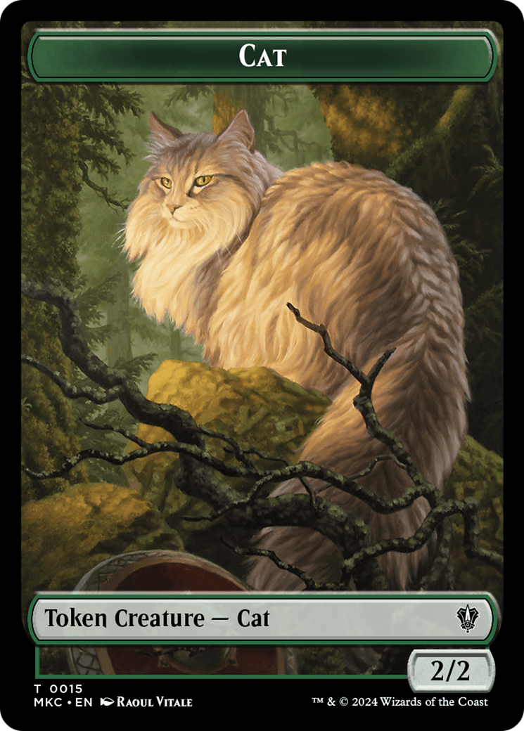 Cat (TMKC-015) [Tokens] Murders at Karlov Manor Commander Tokens Foil MTG Single Wizards of the Coast