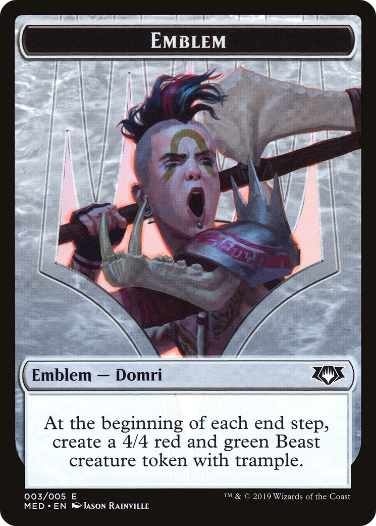 Emblem - Domri, Chaos Bringer (MED2-003) [Tokens] Mythic Edition Tokens MTG Single Wizards of the Coast