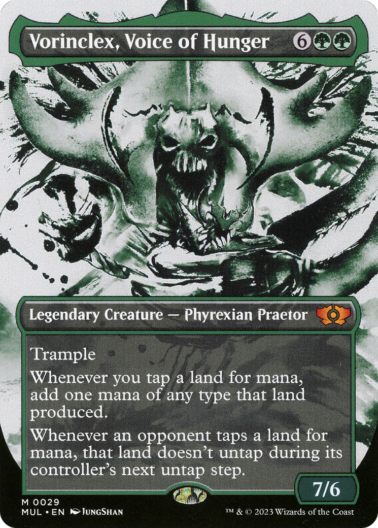 Vorinclex, Voice of Hunger (MUL-029) [Multiverse Legends] (Showcase) (Borderless) Foil MTG Single Wizards of the Coast