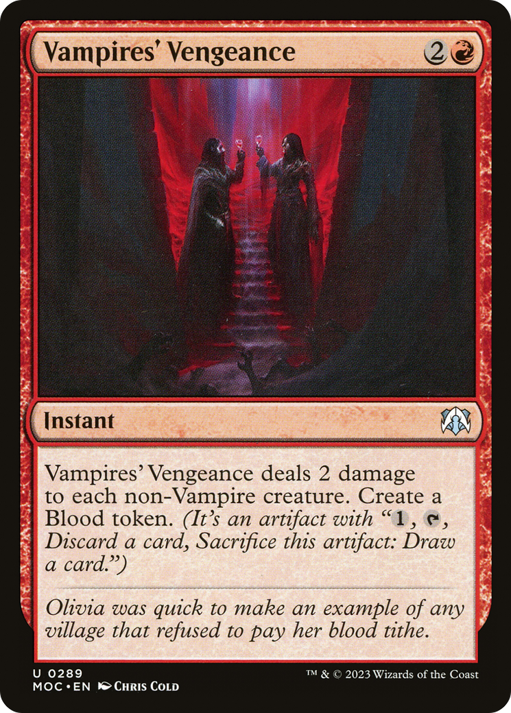 Vampires' Vengeance (MOC-289) [March of the Machine Commander] MTG Single Wizards of the Coast