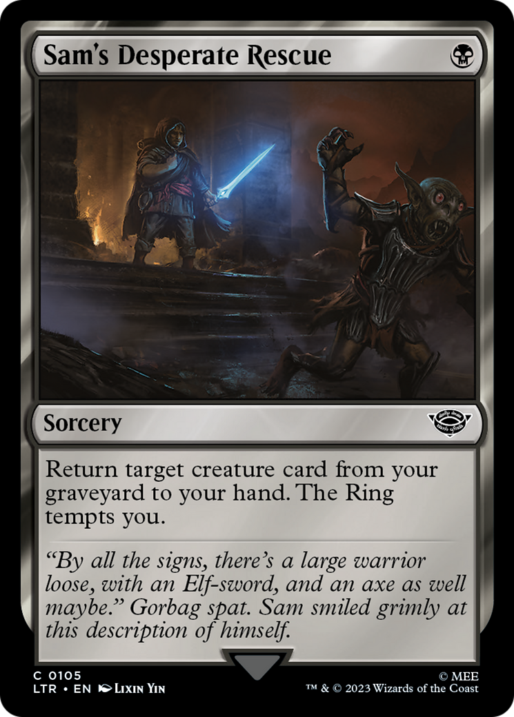 Sam's Desperate Rescue (LTR-105) [The Lord of the Rings: Tales of Middle-earth] MTG Single Wizards of the Coast