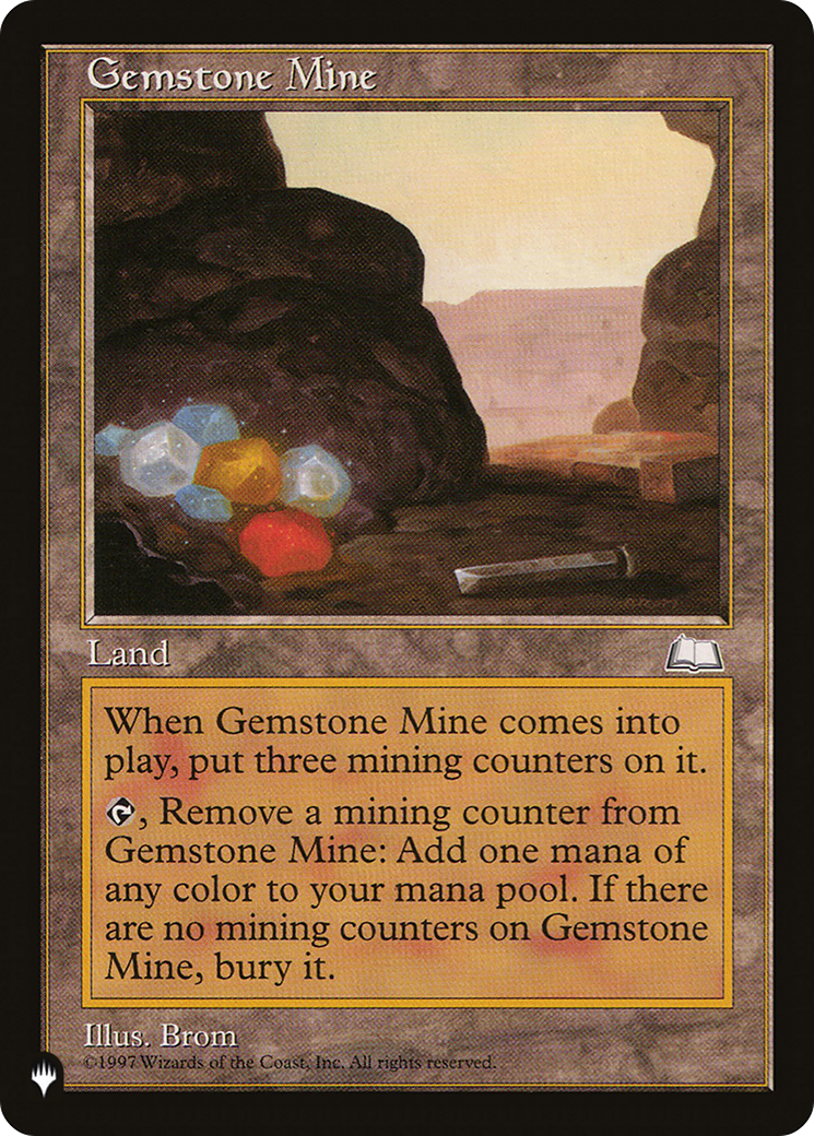 Gemstone Mine (LIST-WTH-164) [Mystery Booster] The List MTG Single Wizards of the Coast