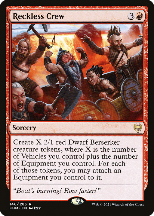 Reckless Crew (KHM-146) [Kaldheim] Foil MTG Single Wizards of the Coast