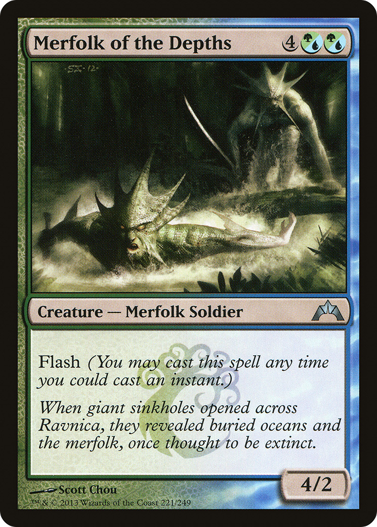 Merfolk of the Depths (GTC-221) [Gatecrash] MTG Single Wizards of the Coast