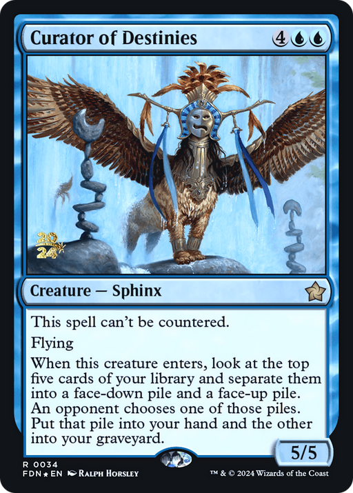 Curator of Destinies (PRE-034) [Foundations Promos] Foil MTG Single Wizards of the Coast