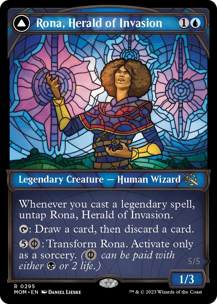 Rona, Herald of Invasion // Rona, Tolarian Obliterator (Showcase Planar Booster Fun) [March of the Machine] MTG Single Magic: The Gathering   