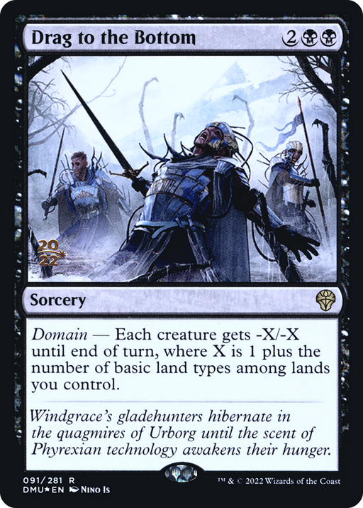 Drag to the Bottom (PRE-91S) [Dominaria United Promos] Foil MTG Single Wizards of the Coast