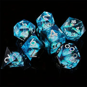 Seriously Good Dice: Glimmering Quicksand 7 Die Set "Black Frost" Dice & Gaming Accessories Taps Imports