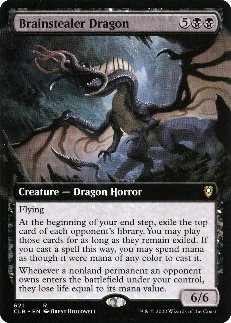 Brainstealer Dragon (Extended Art) [Commander Legends: Battle for Baldur's Gate] MTG Single Magic: The Gathering