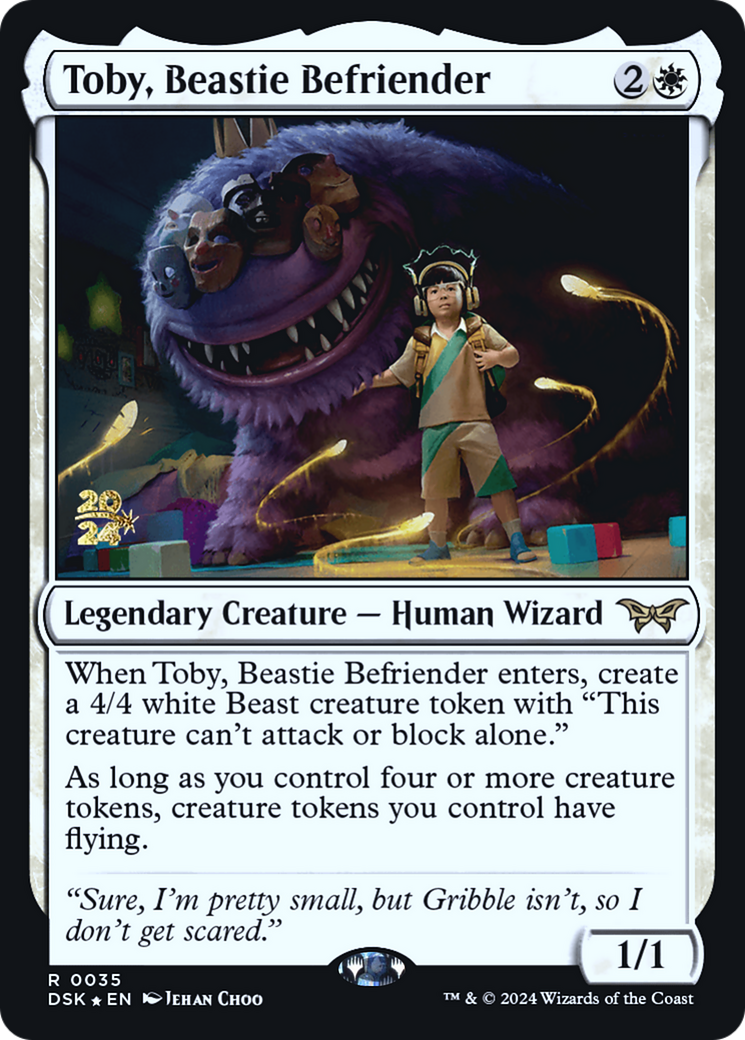 Toby, Beastie Befriender (PRE-035) [Duskmourn: House of Horror Promos] Foil MTG Single Wizards of the Coast