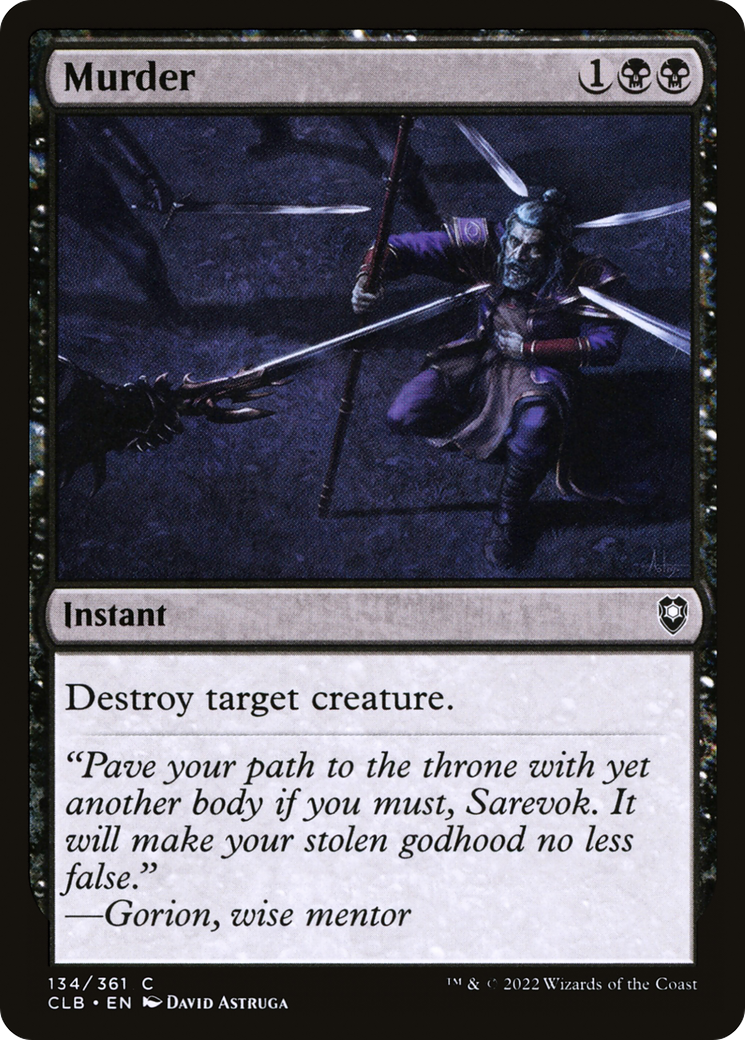 Murder (CLB-134) [Commander Legends: Battle for Baldur's Gate] MTG Single Wizards of the Coast