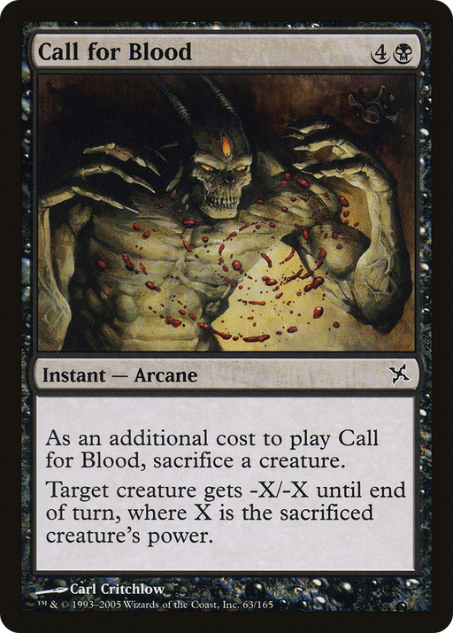 Call for Blood (BOK-063) [Betrayers of Kamigawa] MTG Single Wizards of the Coast