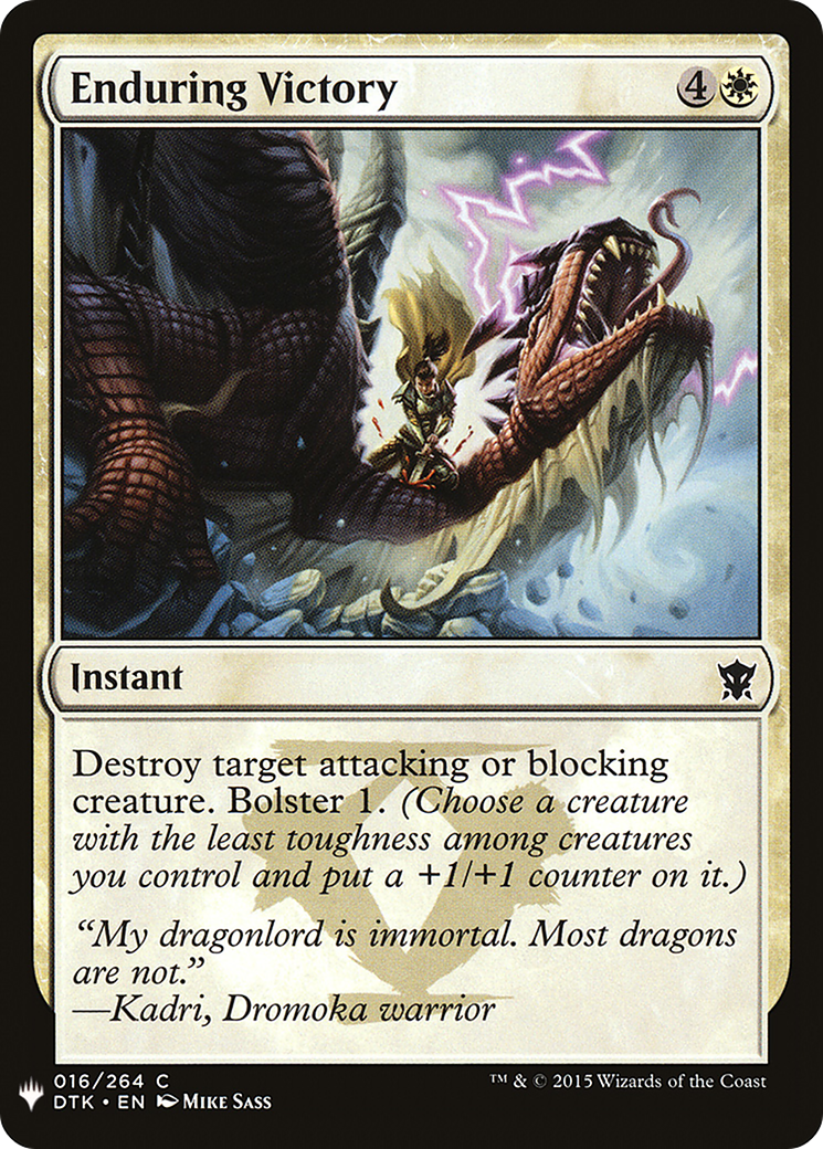 Enduring Victory (LIST-DTK-16) [Mystery Booster] The List MTG Single Wizards of the Coast