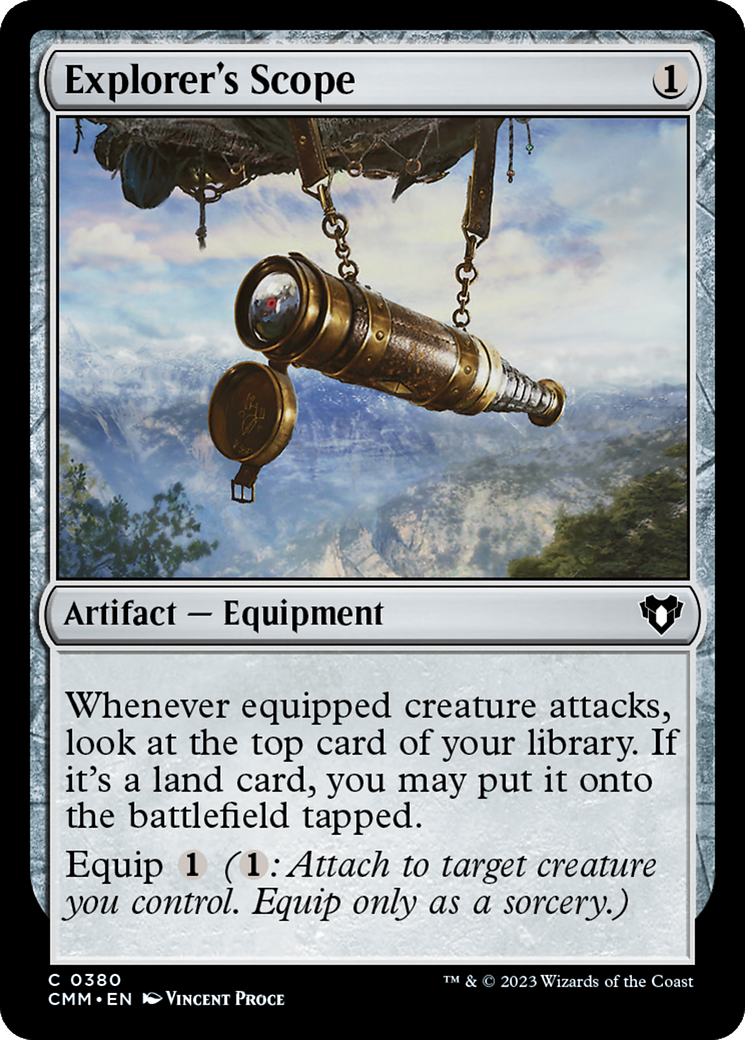 Explorer's Scope (CMM-380) [Commander Masters] MTG Single Wizards of the Coast