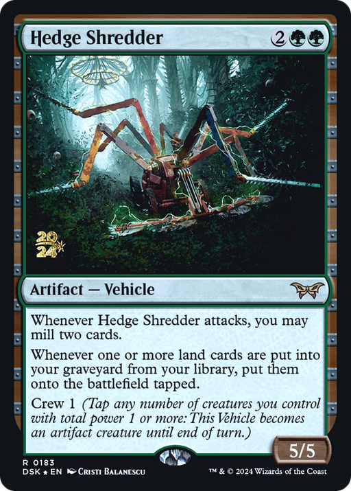 Hedge Shredder (PRE-183) [Duskmourn: House of Horror Promos] Foil MTG Single Wizards of the Coast