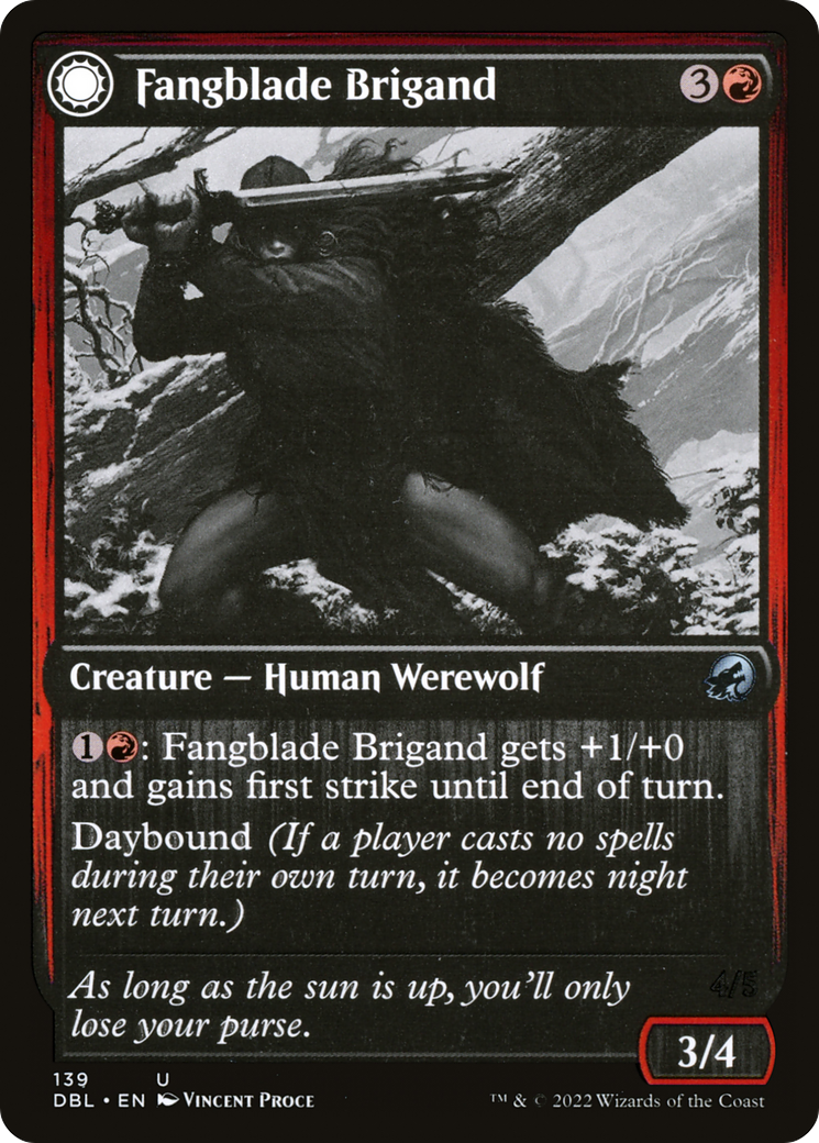 Fangblade Brigand (DBL-139) [Innistrad: Double Feature] Foil MTG Single Wizards of the Coast