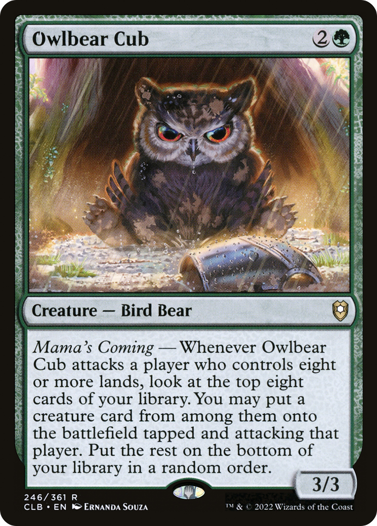 Owlbear Cub (CLB-246) [Commander Legends: Battle for Baldur's Gate] Foil MTG Single Wizards of the Coast
