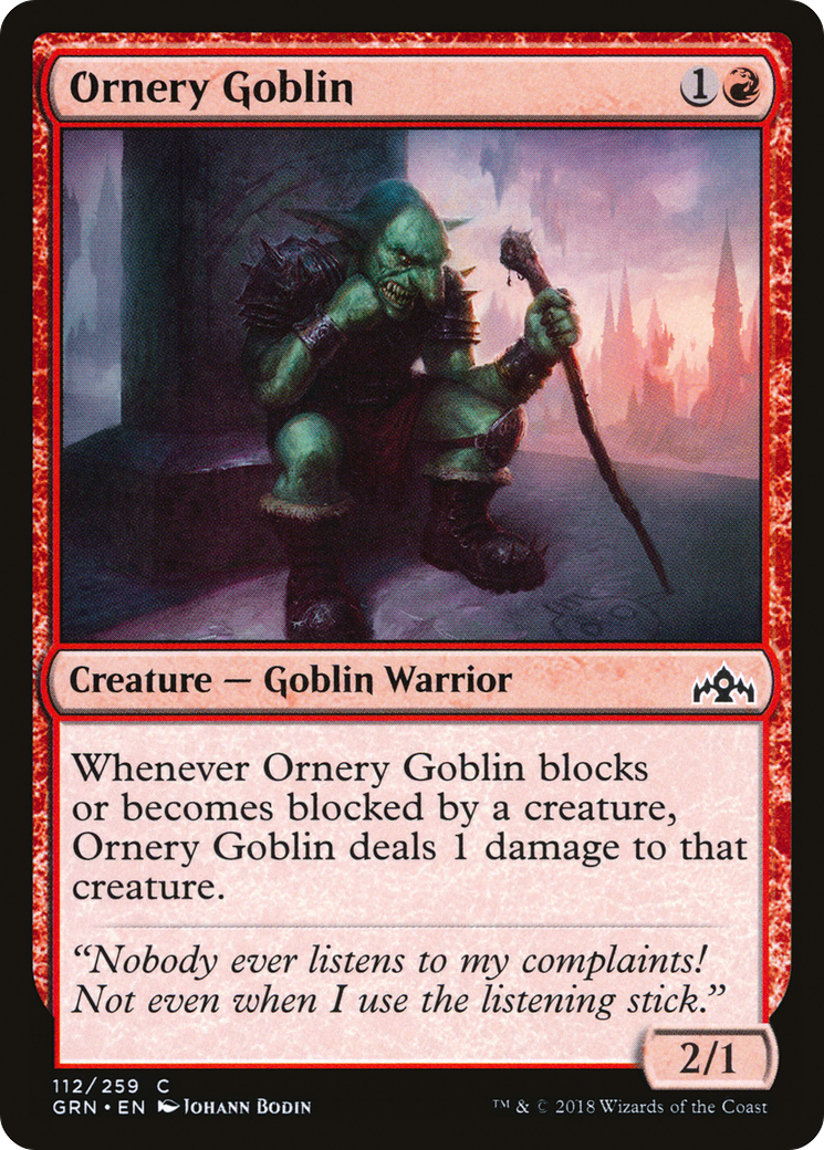 Ornery Goblin (GRN-112) [Guilds of Ravnica] Foil MTG Single Wizards of the Coast