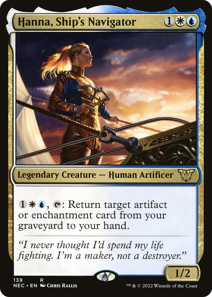 Hanna, Ship's Navigator (NEC-139) [Neon Dynasty Commander] MTG Single Wizards of the Coast