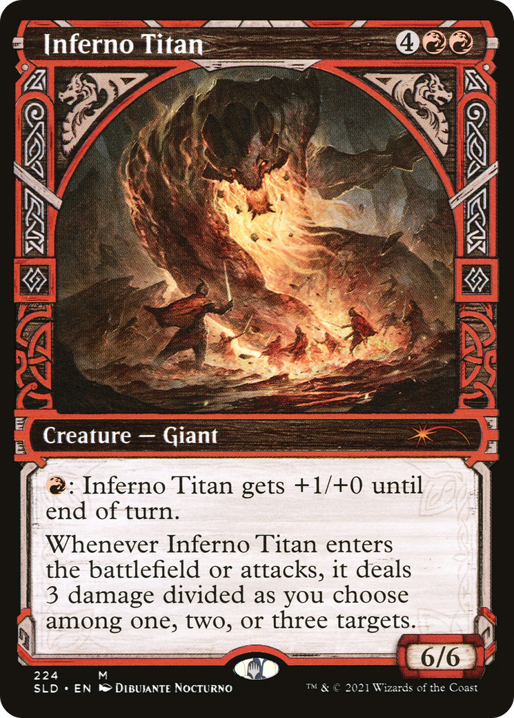 Inferno Titan (SLD-224) [Secret Lair] Drop (Showcase) Foil MTG Single Wizards of the Coast