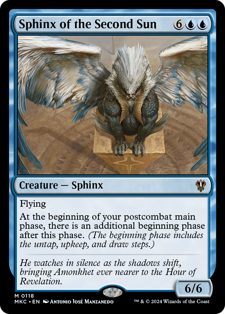 Sphinx of the Second Sun (MKC-118) [Murders at Karlov Manor Commander] MTG Single Wizards of the Coast