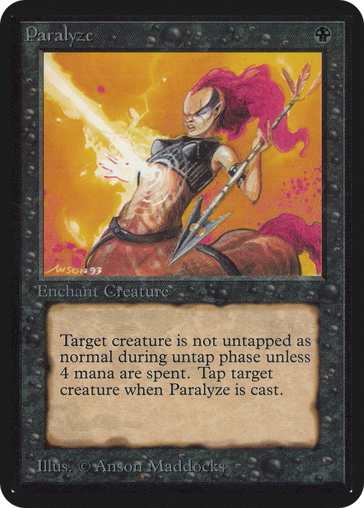 Paralyze (LEA-119) [Oldschool] Limited Edition Alpha MTG Single Wizards of the Coast